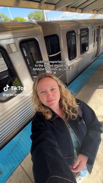 just another reason why I love Chicago. Buses and trains directly to the airport makes travel accessible to all! but that would make too much sense especially in the United States … If it’s light outside you best believe I’m taking the train to the airport #travel #traveltips #traveltok #chicago