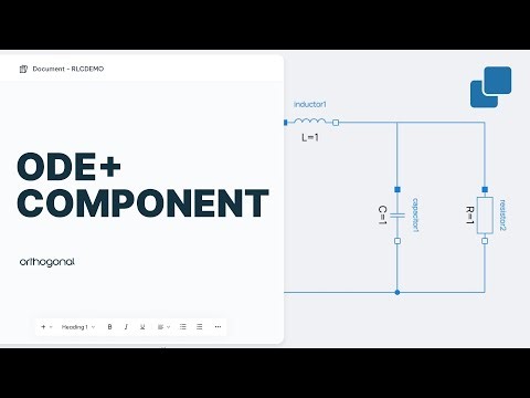 ODE Plus Tutorial: Building a Modelica Electrical Circuit with Component App