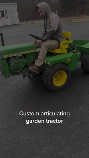 Custom Articulating John Deere Garden Tractor | Customized Fabrication