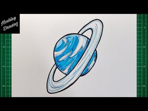 How to Draw Uranus planet easy