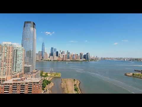 Downtown Manhattan | Freedom Tower, Sunlit Summer, Ferries, Clear Skies – Ambient + Relaxing Music