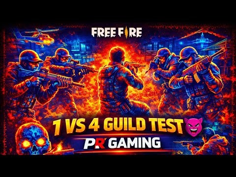 FREE FIRE LIVE 🔴 1VS4 GUILD TEST | CUSTOM ROOM | PRO PLAYERS ONLY