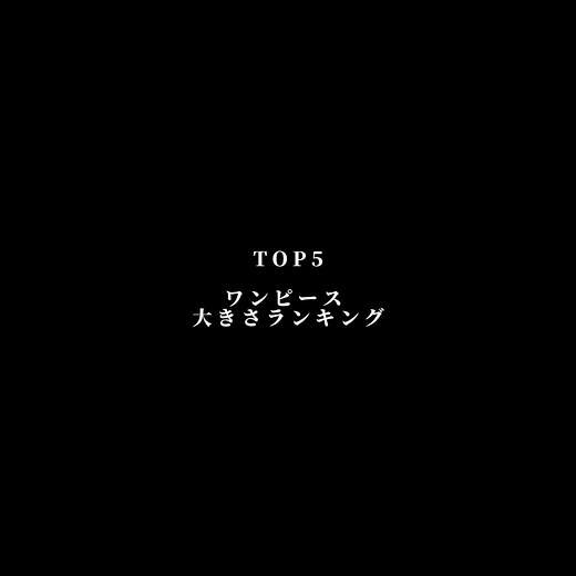 ワンピースの大きさランキングとキャラ