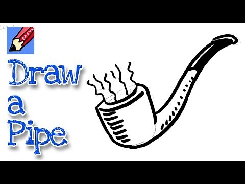How to draw a pipe real easy | Step by Step with Easy, Spoken Instructions