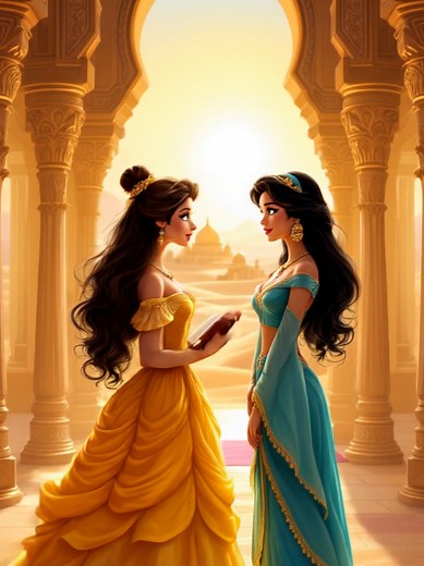 Belle and Jasmine Fusion: A Magical Disney Experience