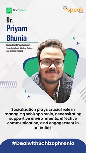 Schizophrenia is a mental health condition that involves a disconnect from reality. Socialization plays crucial role in managing schizophrenia, necessitating supportive environments, effective communication, and engagement in activities. Joining support groups and educating others fosters understanding and acceptance. Prioritizing treatment adherence ensures symptom management, empowering individuals with confidence and improve their overall quality of life. Early diagnosis and treatment are a k