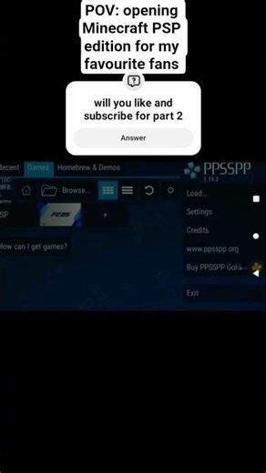 opening Minecraft PSP edition for my favourite fans