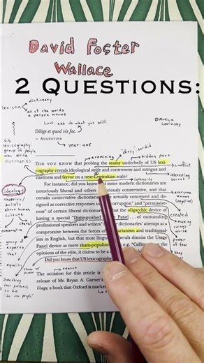 David Foster Wallace. Authority and American Usage. 2 Questions #annotations