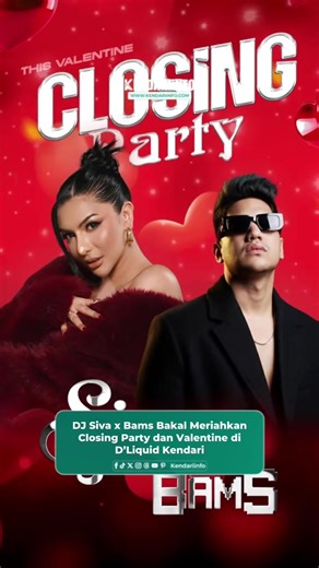 Tempat Hiburan Malam (THM) D’Liquid di Claro Hotel Kendari bakal menggelar Closing Party sekaligus perayaan Hari Valentine pada Sabtu (14/2/2026) mendatang. Pada perayaan kali ini, D’Liquid Kendari akan menghadirkan Disc Jockey (DJ) Siva x Bams sebagai guest star untuk memeriahkan acara tersebut. Marcomm Manager Claro Hotel Kendari, Irma, mengatakan momen Closing Party tahun ini dikemas secara istimewa untuk memberikan pengalaman berbeda bagi para pengunjung, khususnya dalam suasana penuh cinta 
