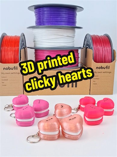 Clicky Heart Macaron Keychain for Valentine's Day