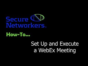 How to Set Up and Execute a Cisco Webex Meeting
