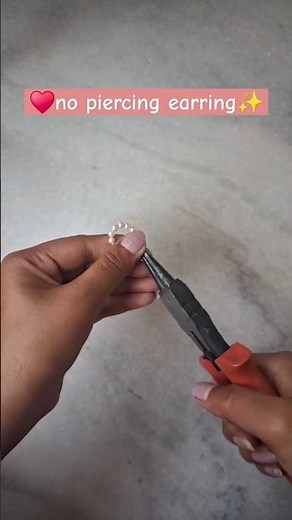diy non piercing earring tutorial | how to make ear cuff earrings at home | diy mini pearl earcuff |