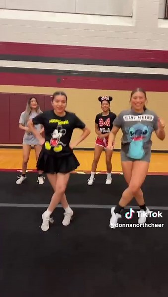 Group 2 🖤 Stunt Group Tiktoks Disney Themed Practice #cheer #fyp #DNHS #disney