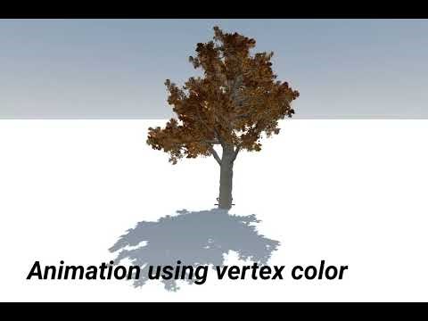 Procedural Maple Tree - Animation based on Vertex Color