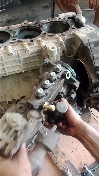 how to opening injection pump Isuzu NPR truck shot video viral