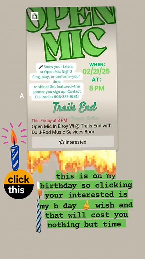 Open Mic In Elroy Wi @ Trails End with DJ J-Rod Music Services 8pm DJ Jrod Music Services Trails End Elroy WI #city of Elroy come on down!!! Sign up early to be featured local Dick Towne & @ Dave Green are Ready !!! | Jared Johns