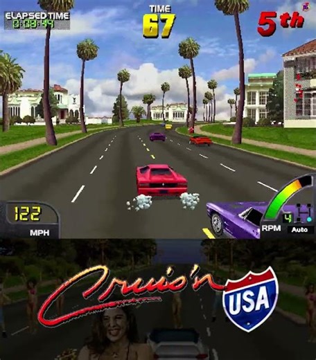 Cruis'n USA | Arcade | Gameplay #retrogaming #cruisnusa