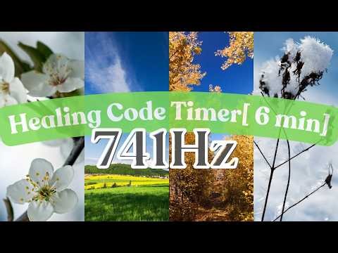 Healing Code Timer (6 min) - 741Hz Detox & Purify: Japanese Four Seasons #healingcodes #741hz