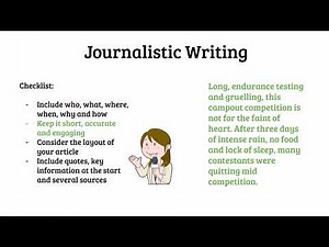 Understanding the key features of journalistic writing