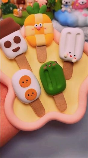 MINI clay ice cream treats #ClayArt #craftideas