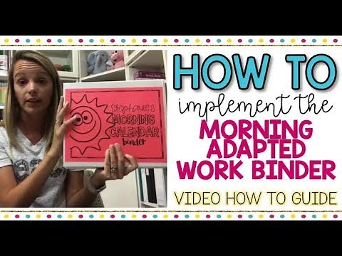 How to Implement the Morning Adapted Work Binder® | Special Education Calendar Routine