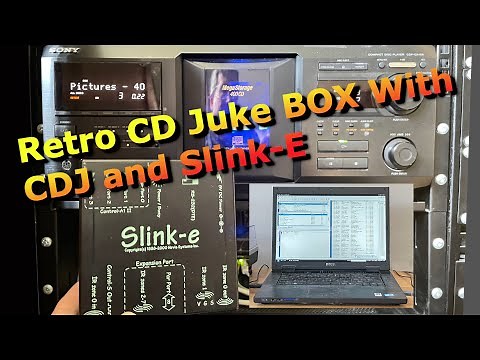 Mega storage CD player with retro juke box software CDJ and Nirvis Systems Slink-E