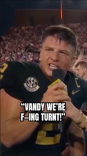 Vanderbilt QB Diego Pavia after upsetting No. 1 Alabama 🗣️