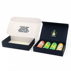[Hot Item] Custom Logo Cardboard Beverage Juice Drinks Soda Beer Bottle Can Gift Shipping Packaging Box for Soda Cans