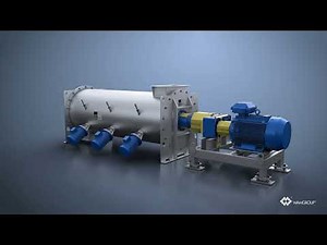 WAH Continuous Single Shaft Mixers 3D Animation
