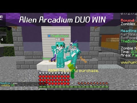 [hypixel zombies] Alien Arcadium DUO WIN