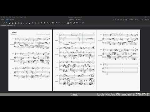 Largo - Louis-Nicolas Clérambault (Harpsichord - Musescore V4)