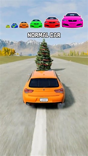 Small & Big Cars Vs Christmas Tree #beamngdrive