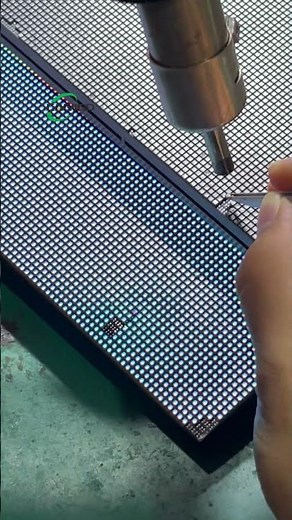 Fixing broken Pitch LED Screen Repair Tips #ledpanelrepair #leddisplay #ledscreen #led #shorts