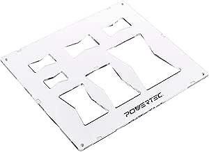 POWERTEC 71356 Clear Acrylic Butterfly Bowtie Router Template for Woodworking, Decorative Wood Router Jig Stencils Inlay Kit for Precise Cuts (7 in 1 Template)