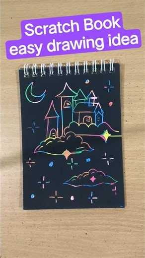 scratch book easy drawing idea #scratchbook #easy #easydrawing #viralshort #trendingshort #