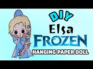 DIY Elsa Frozen Hanging Paper Doll ❄️ Easy Tutorial for Kids 💙 Frozen Craft Ideas ✨ #trend #afraheem