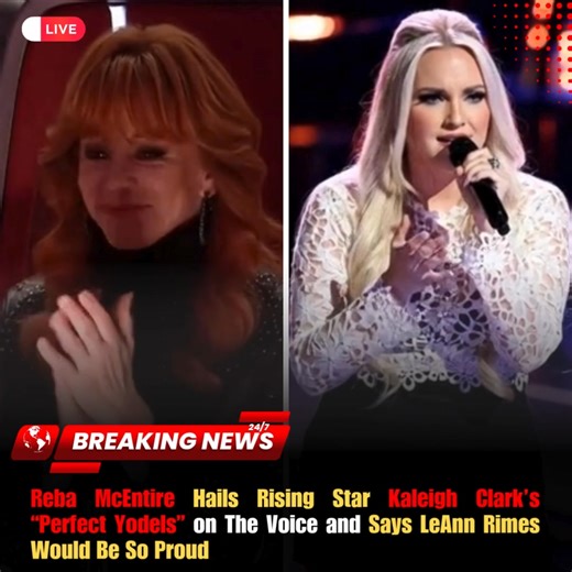 Reba McEntire Hails Rising Star Kaleigh Clark’s “Perfect Yodels” on The Voice and Says LeAnn Rimes Would Be So Proud "The spotlight hit Kayleigh Clark like a sudden storm, and for a heartbeat, the entire auditorium seemed to hold its breath. At just 20, this rising star from Sumrall, Mississippi, stood frozen on The Voice stage, her fingers gripping the microphone as the first notes of LeAnn Rimes’ iconic “Blue” rang out. Silence, awe, and disbelief collided as Clark’s yodels pierced the room — 