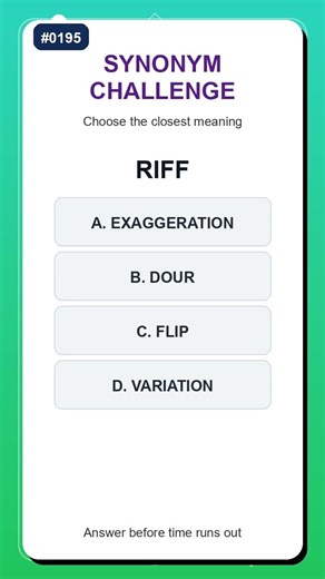 Synonym Quiz #0195 | English Vocabulary Practice