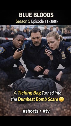 Blue Bloods Season 5 (2015) | A Ticking Bag Turned Into the Dumbest Bomb Scare 😐 #shorts #tv