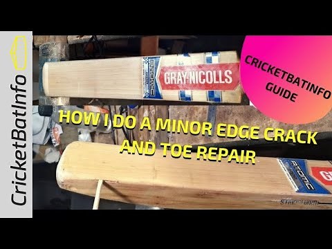 Cricket Bat Repair - How I do a minor edge crack and toe repair