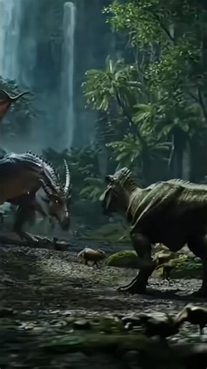 T-REX vs DRAGON – Epic Jungle Fight Scene
