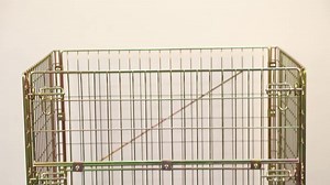 Europe Warehouse Collapsible Wine Bottles Storage Stackable Steel Metal Wire Mesh Containers for Wine Industry