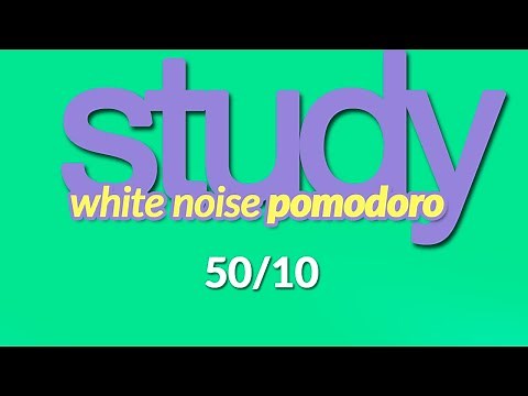 STUDY BETTER!! 🎯 White NOISE POMODORO timer 👩‍🎓👨‍🎓(4h / 50 min interval / 10 min break)