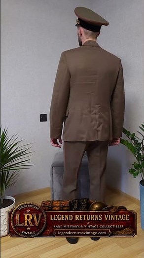 Soviet USSR Khaki Dress Uniform Set Semi Wool Tunic Trousers Hat Boots