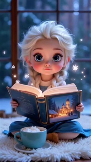 Cute Elsa's Magical Adventures with Books and Art