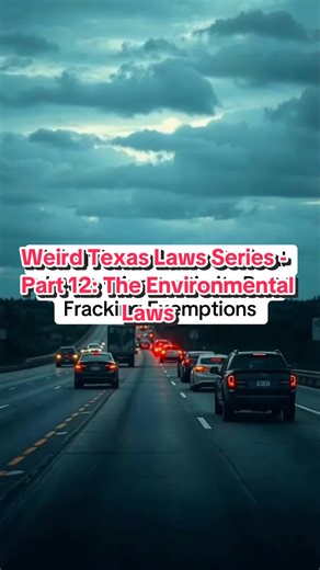 Texas laws ban visible vehicle pollution except oil equipment, limit minnows to three but allow aquifer draining for fracking, and formerly prohibited rainwater harvesting. weird Texas environmental laws Texas fracking regulations oil industry Texas exemptions Texas water laws rainwater harvesting Texas bizarre Texas pollution laws energy industry regulatory capture Texas environmental hypocrisy strange Texas conservation laws oil state environmental laws #TexasEnvironmental #WeirdTexasLaws #Fra