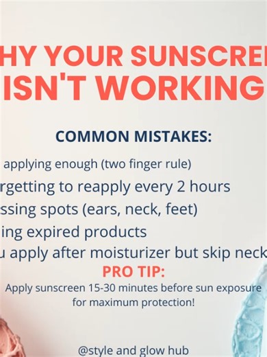 Using SPF but still tanning or breaking out? You may be applying too little, not reapplying, or skipping it on cloudy days. Use a lightweight, non-greasy sunscreen daily and reapply every 2–3 hours.