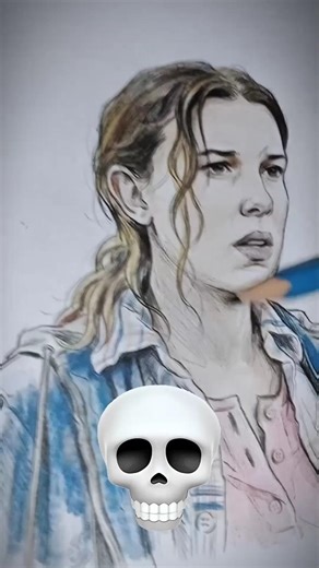 Drawing Eleven from Stranger Things | Realistic Sketch 🔥 #Shorts