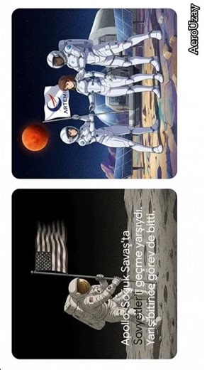 Apollo VS Artemis #shorts #uzay #ay