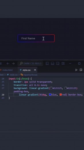 Dark CSS | #day30 Create Gradient Border #css #tips #tricks #tipsandtricks #webdesign #coding #programming #webdevelopment #reelsinstagram #reels... | Instagram